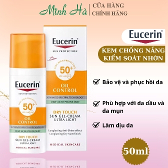 Kem Chống Nắng Eucerin Cho Da Dầu Mụn Eucerin Sun Gel-Cream Dry Touch Oil Control SPF50+ 50ml