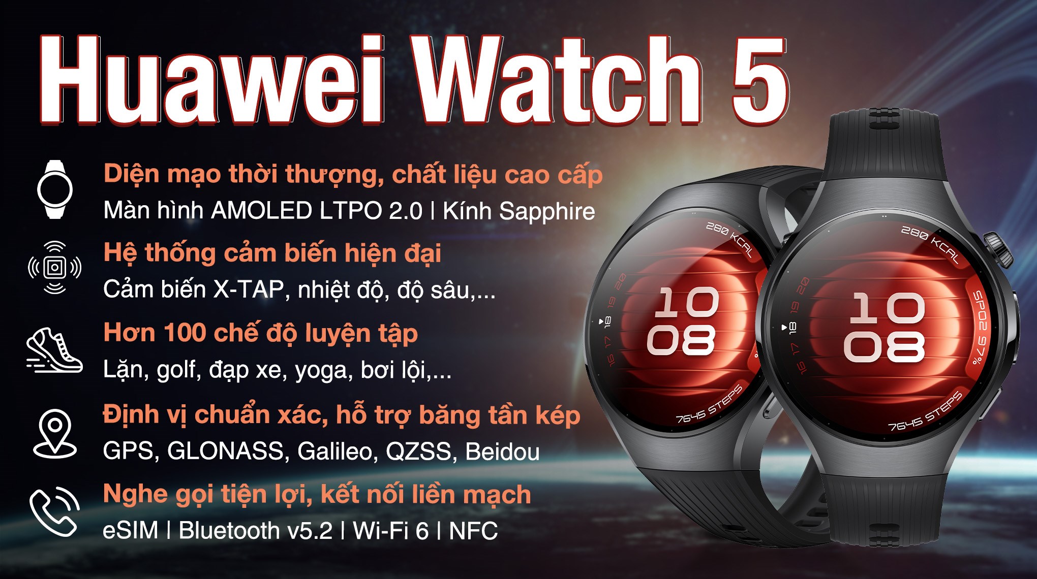 Đồng hồ thông minh Huawei Watch 5 